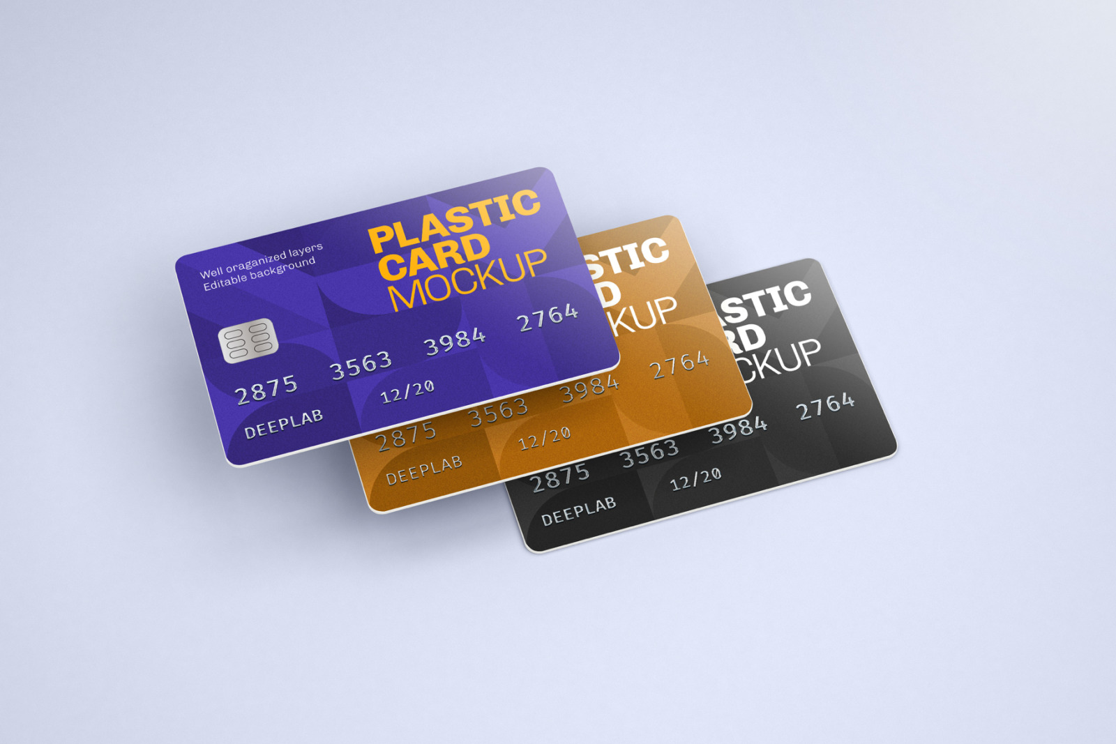 Plastic Card Mockup Set - 21 styles