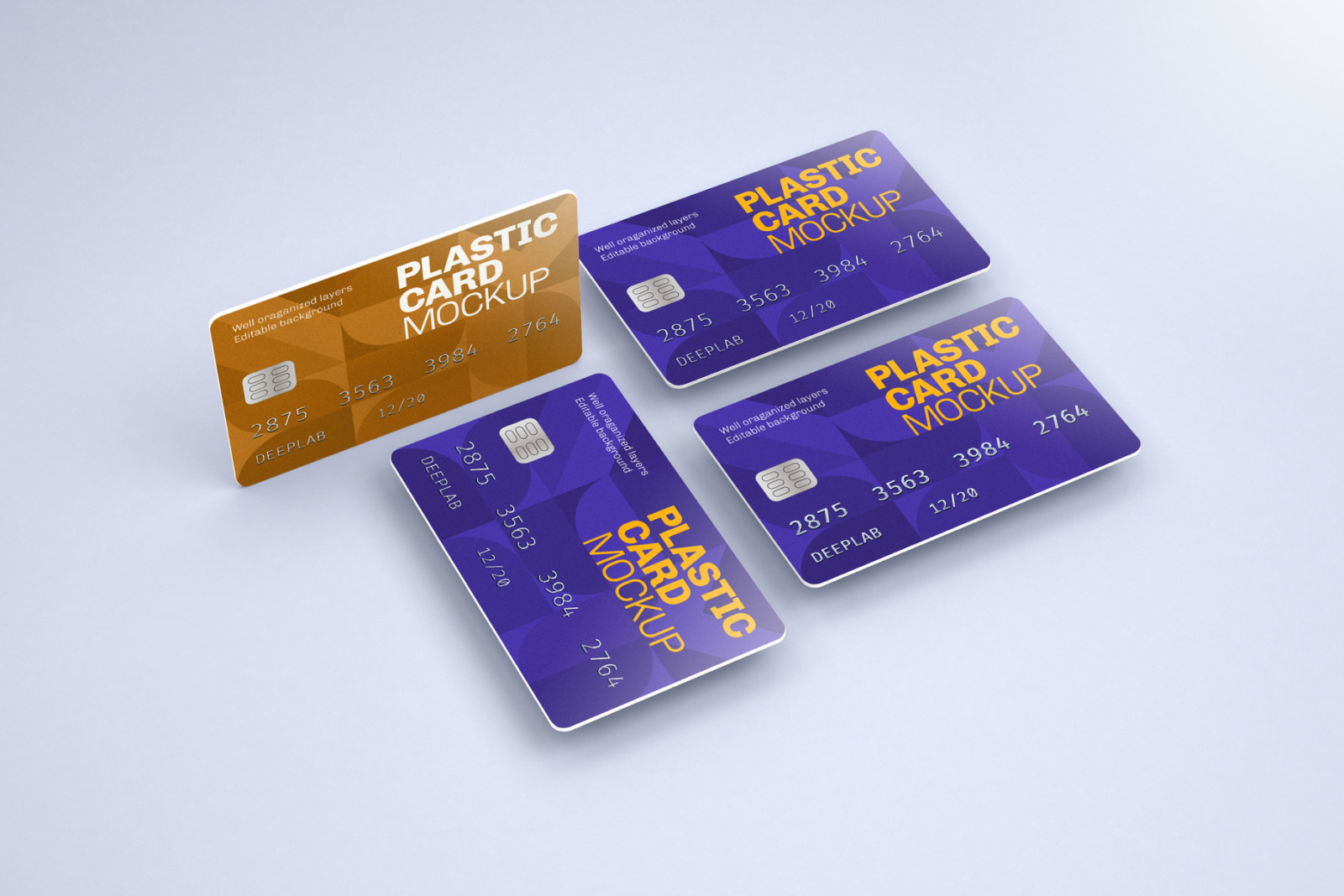 Plastic Card Mockup Set - 21 styles