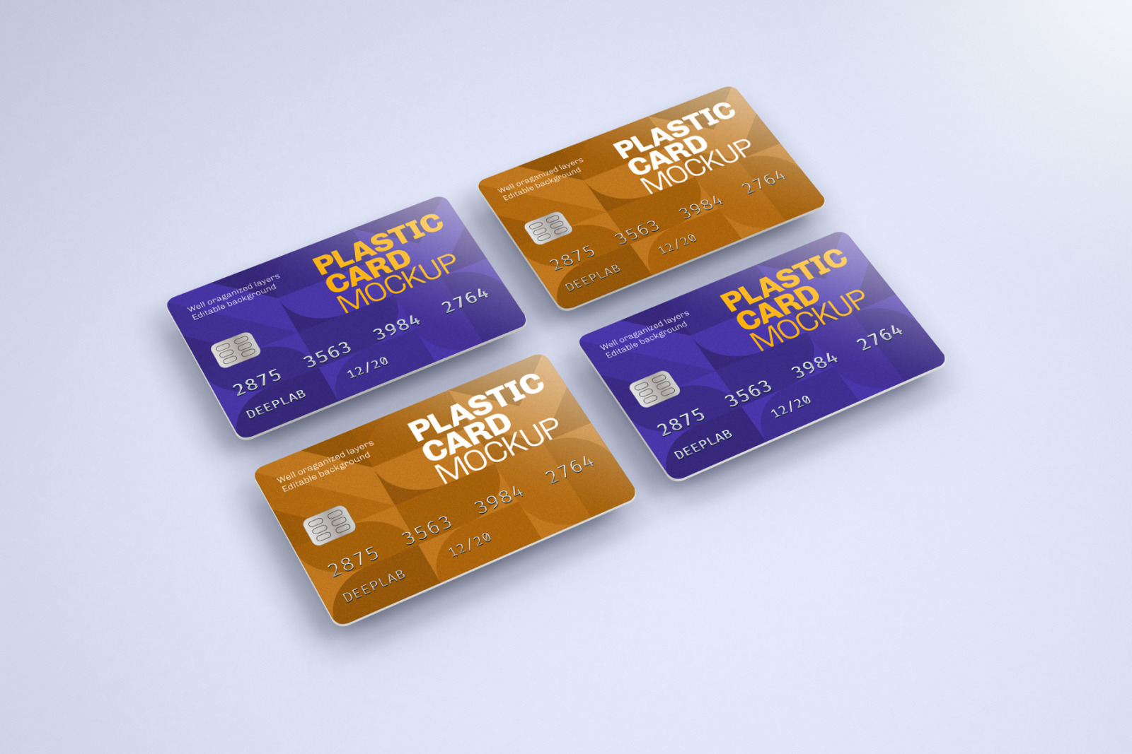 Plastic Card Mockup Set - 21 styles