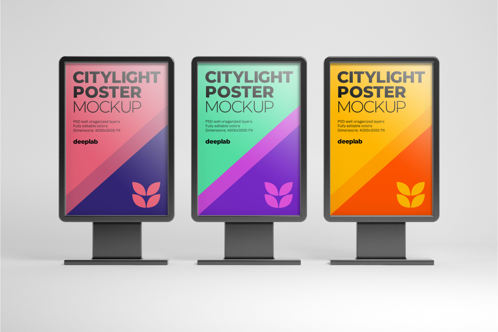 Citylight Poster Mockup Set Citylight Poster Mockup Set