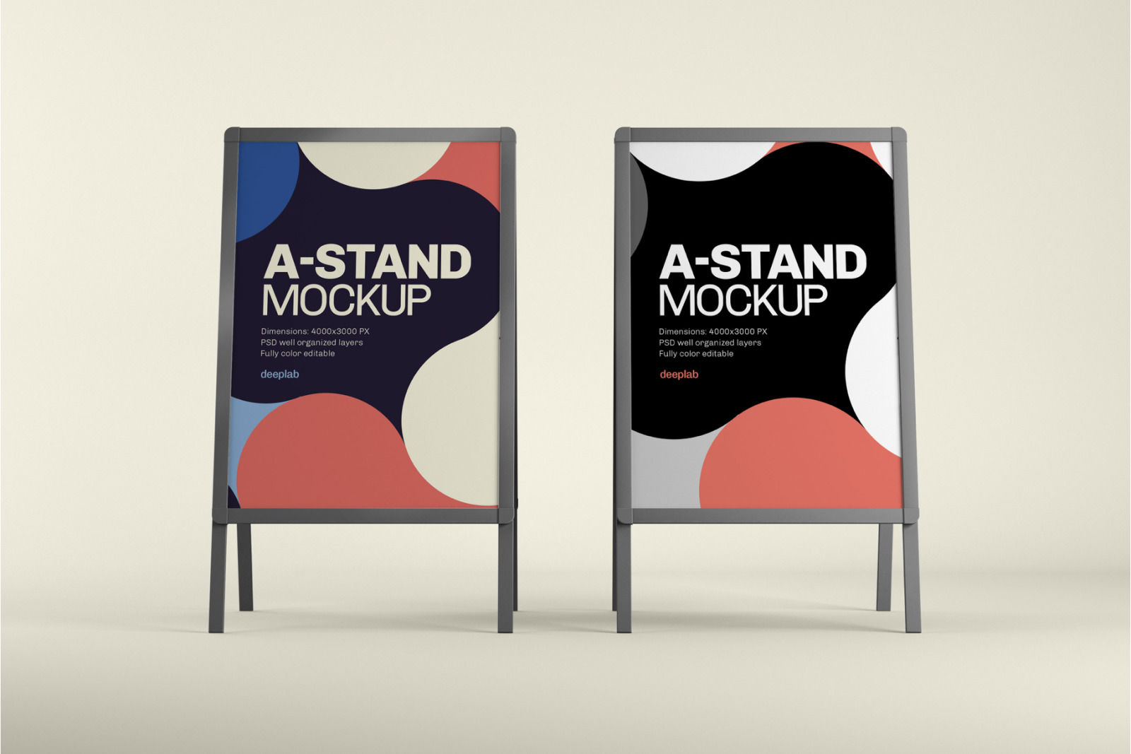 Advertising A-Stand Mockup Set Advertising A-Stand Mockup Set