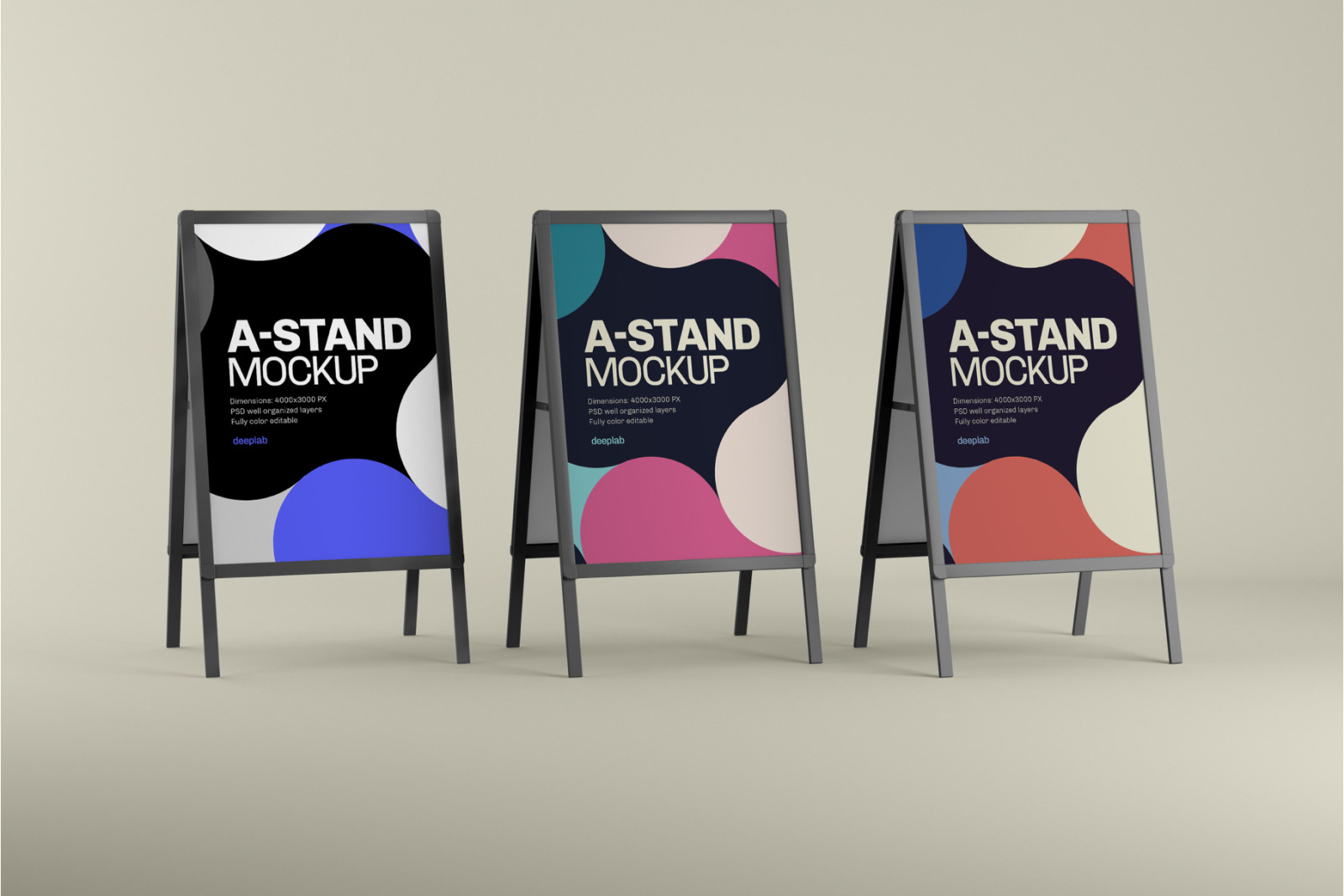 Advertising A-Stand Mockup Set