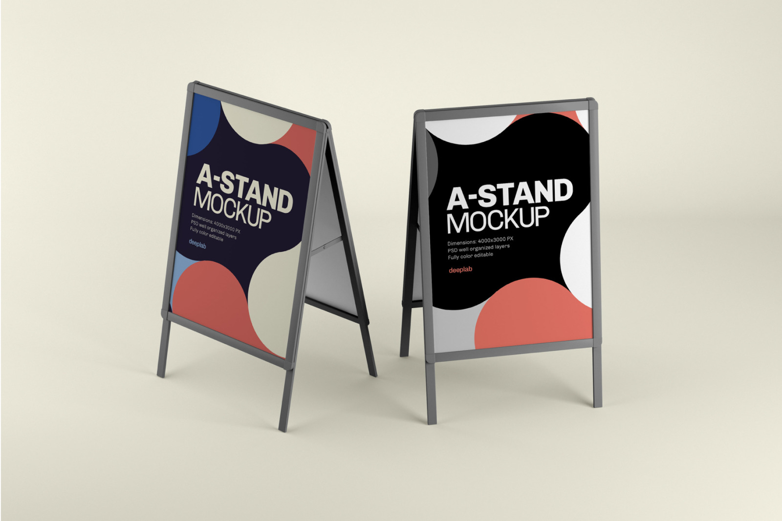Advertising A-Stand Mockup Set Advertising A-Stand Mockup Set