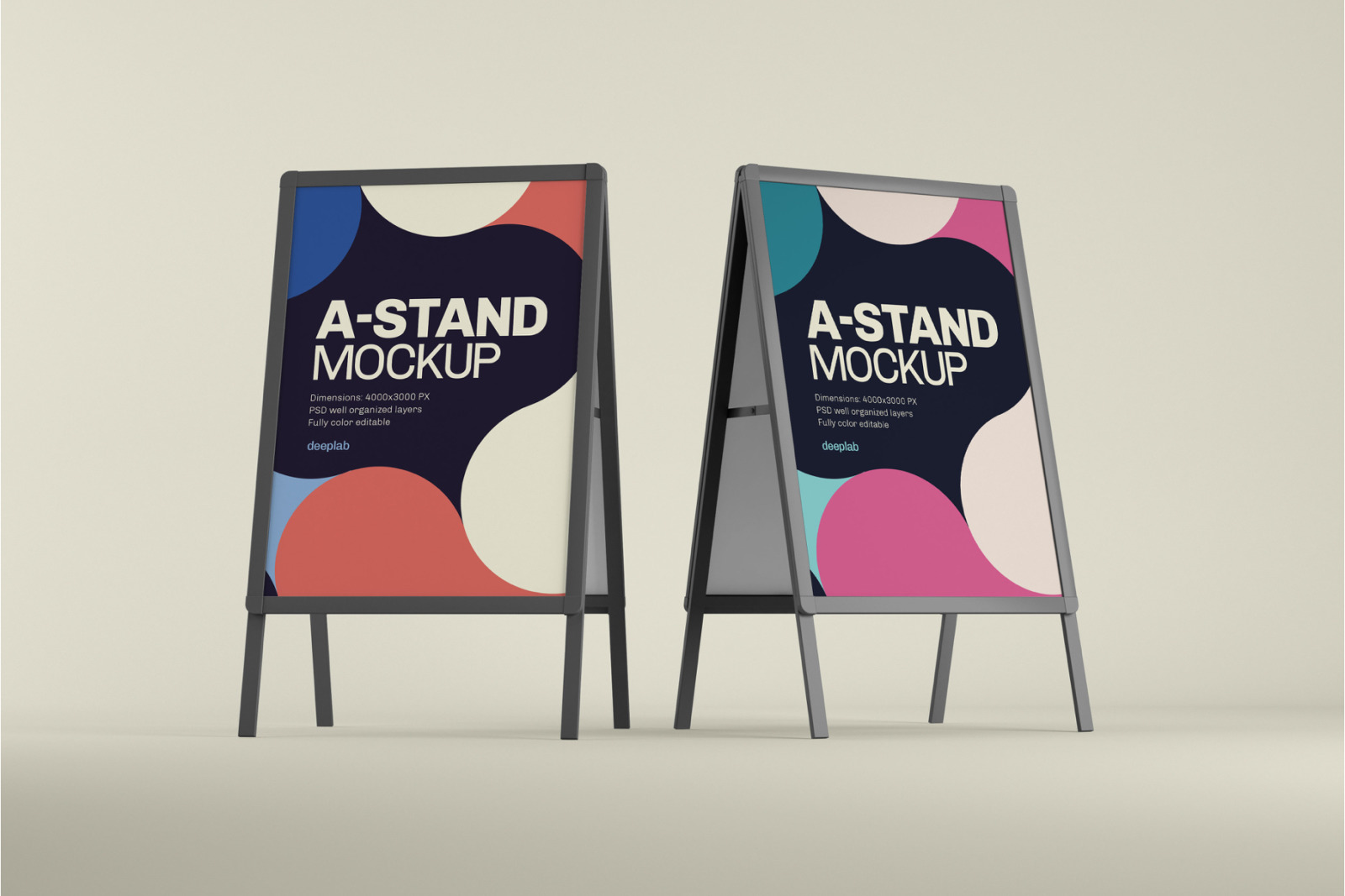 Advertising A-Stand Mockup Set Advertising A-Stand Mockup Set