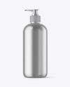 Metallic Bottle with Pump Mockup