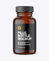 Amber Pills Bottle Mockup