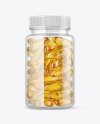 Clear Fish Oil Bottle Mockup