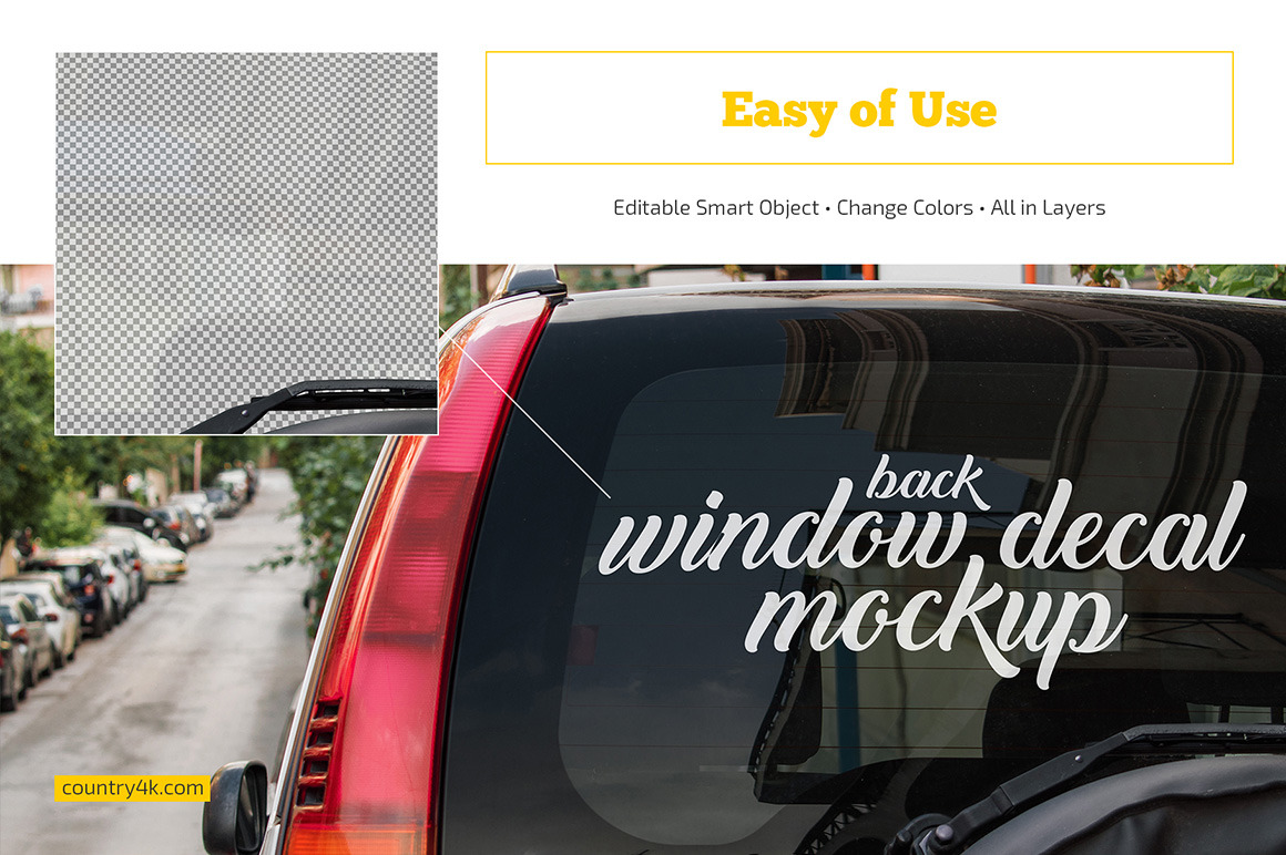 Car Window Decal Mockup Set