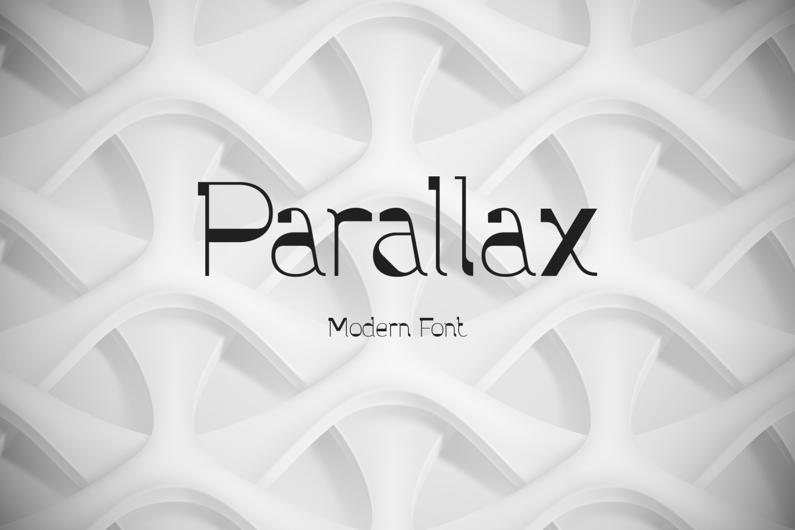 Parallax font and graphics