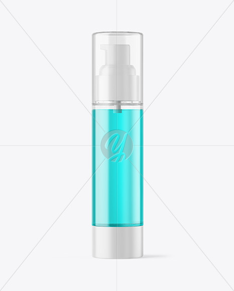 Clear Airless Pump Bottle Mockup