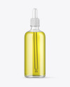 Clear Glass Dropper Bottle With Oil Mockup