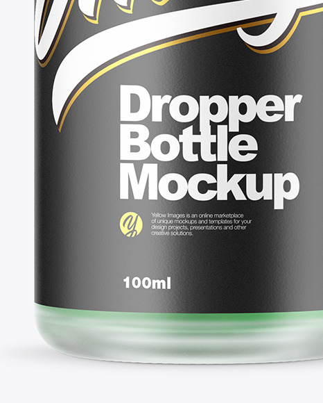 Frosted Dropper Bottle Mockup