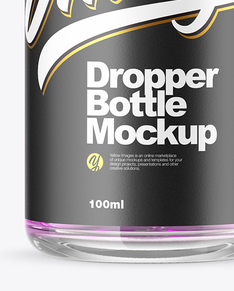 Clear Glass Dropper Bottle Mockup