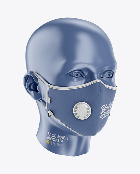 Anti-Pollution Face Mask with Exhalation Valve - Front Half-Side View