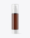 Amber Airless Pump Bottle Mockup