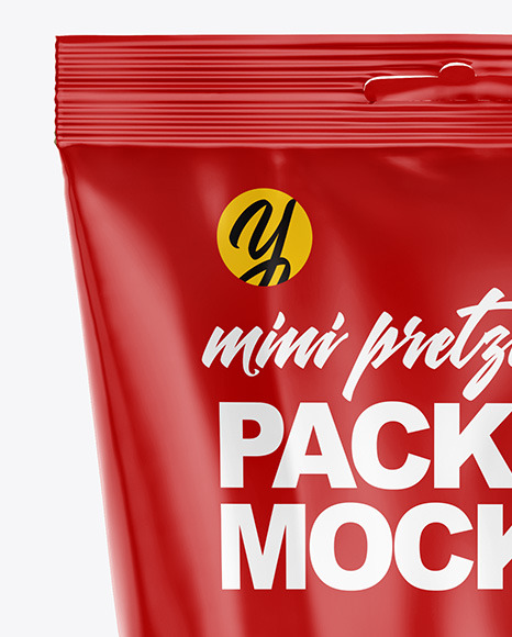 Bag With Mini Pretzels Mockup