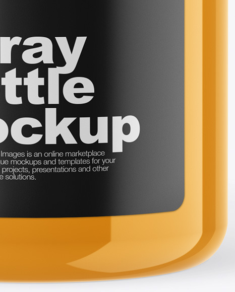 Glossy Spray Bottle Mockup