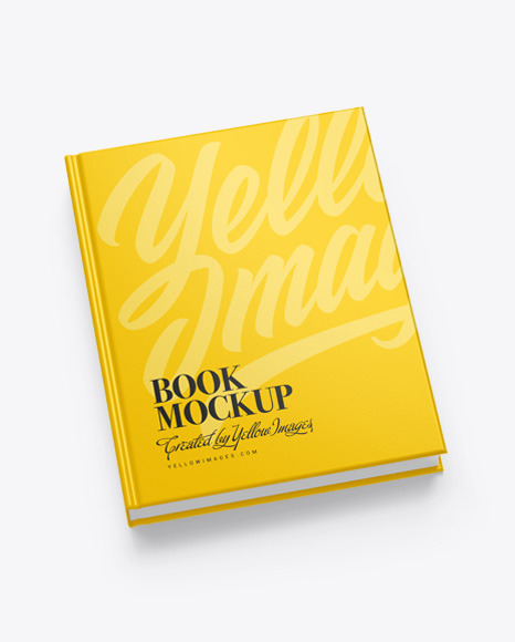 Hardcover Book w/ Matte Cover Mockup