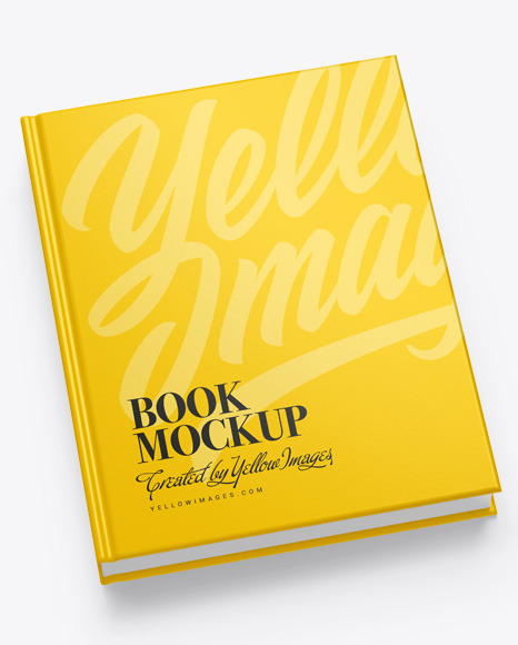 Hardcover Book w/ Matte Cover Mockup