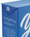 Milk Box Mockup - Half Side (High Angle Shot)