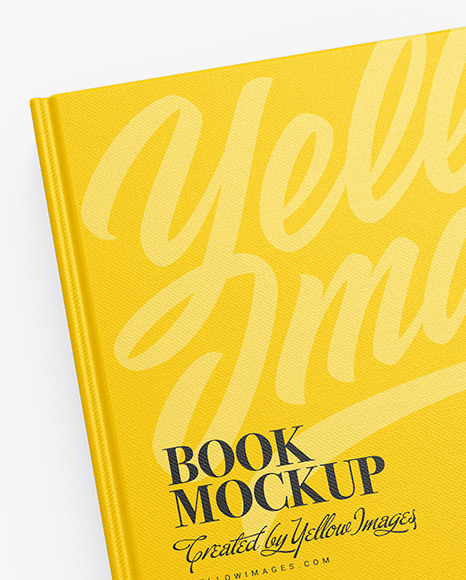 Hardcover Book w/ Fabric Cover Mockup