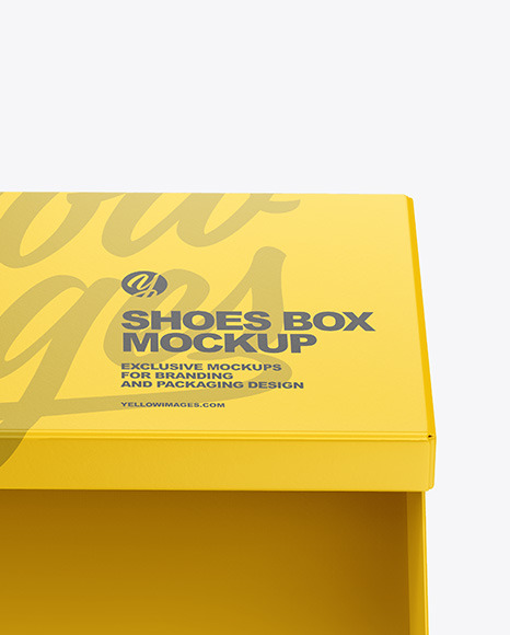 Matte Shoes Box Mockup