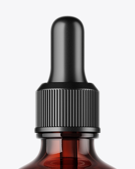 Dark Amber Dropper Bottle Mockup