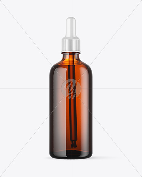 Amber Dropper Bottle Mockup