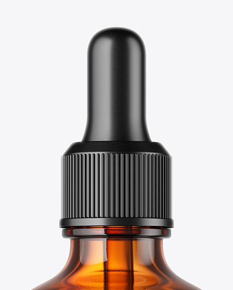 Amber Dropper Bottle Mockup