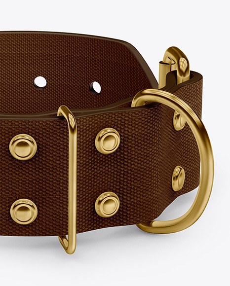 Linen Dog Collar Mockup