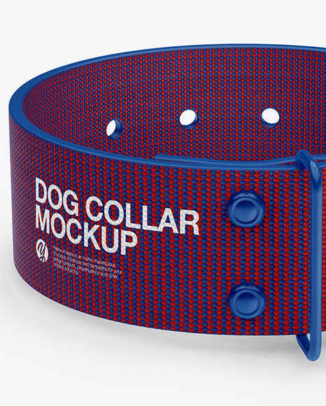 Linen Dog Collar Mockup