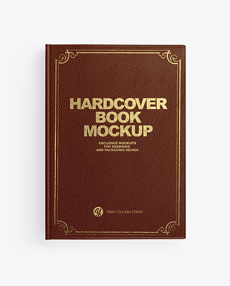 Hardcover Book w/ Leather Cover Mockup