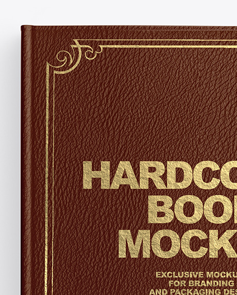 Hardcover Book w/ Leather Cover Mockup