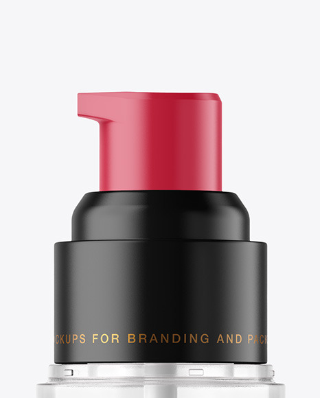 Clear Airless Pump Bottle Mockup Clear Airless Pump Bottle Mockup