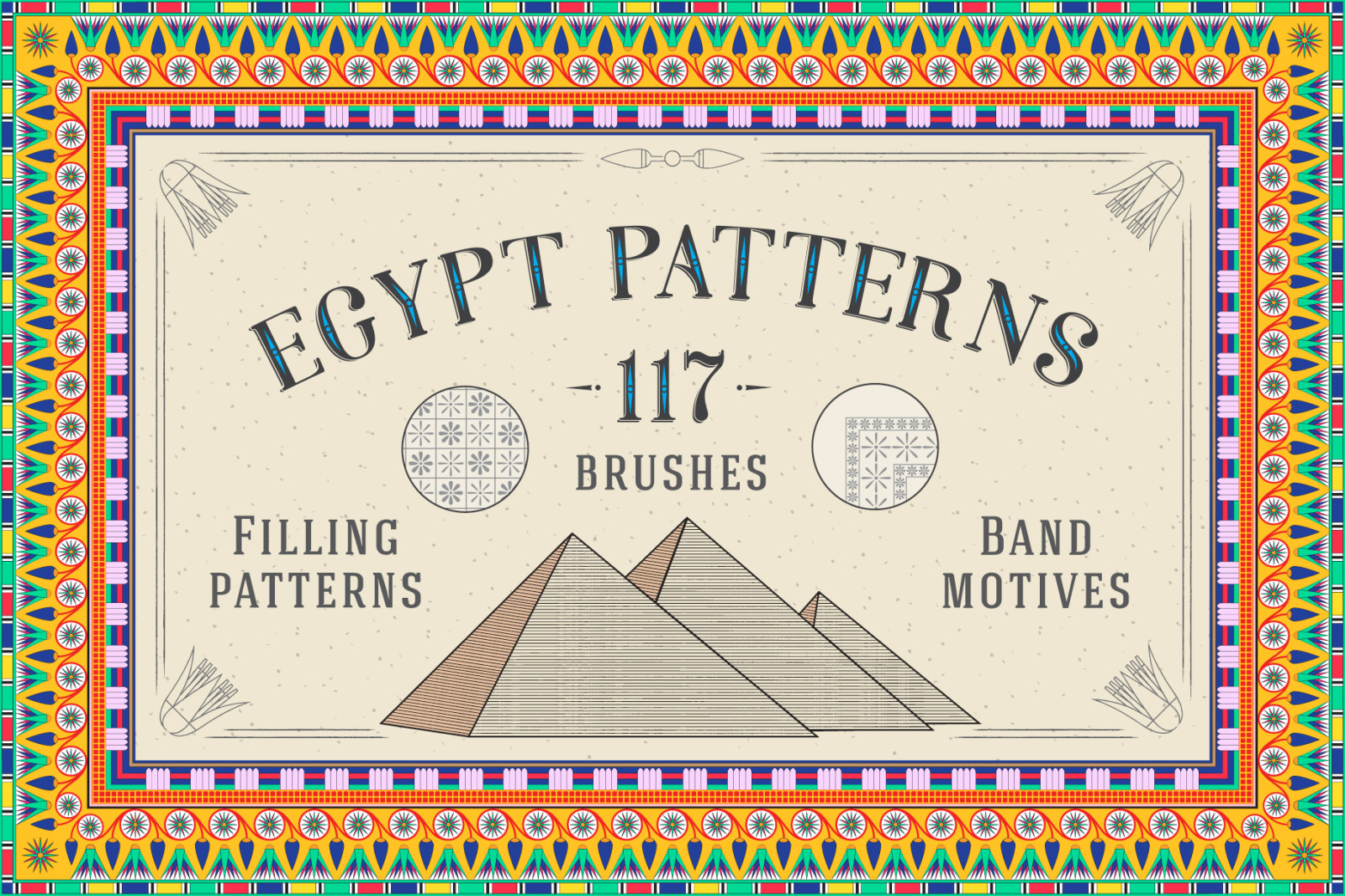 117 Egypt Pattern Brushes &amp; Swatches