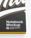 Glossy Notebook Mockup With Pen