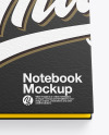 Textured Notebook Mockup With Pen