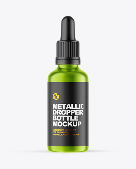 Metallic Dropper Bottle Mockup