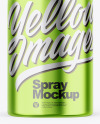 Glossy Metallic Spray Bottle Mockup