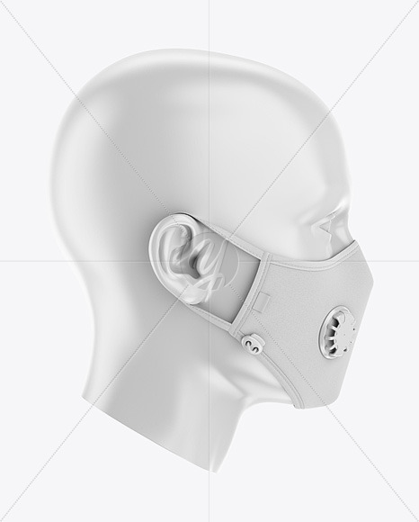 Anti-Pollution Face Mask with Exhalation Valve - Side View