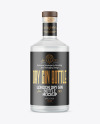 Frosted Glass Gin Bottle Mockup