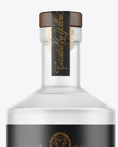 Frosted Glass Gin Bottle Mockup