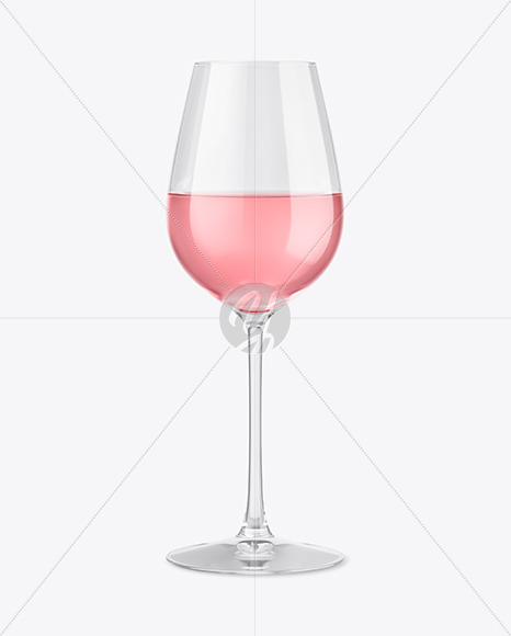 Pink Wine Glass Mockup