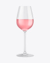 Pink Wine Glass Mockup