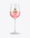 Pink Wine Glass Mockup