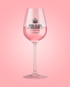 Pink Wine Glass Mockup