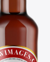 Amber Glass Beer Bottle Mockup