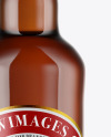 Amber Glass Beer Bottle Mockup