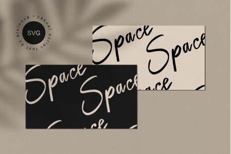 Space SVG Casual Font - Stars