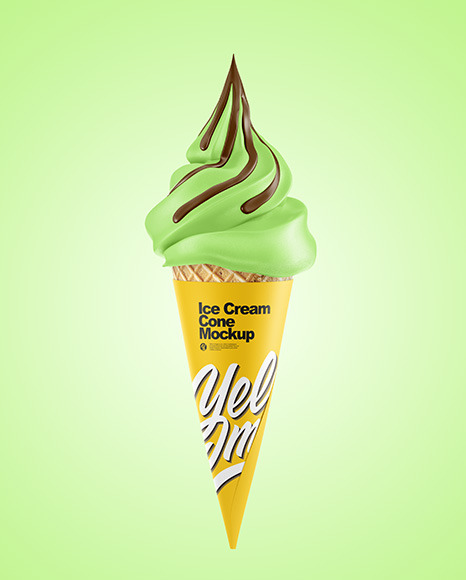 Ice Cream Cone Mockup